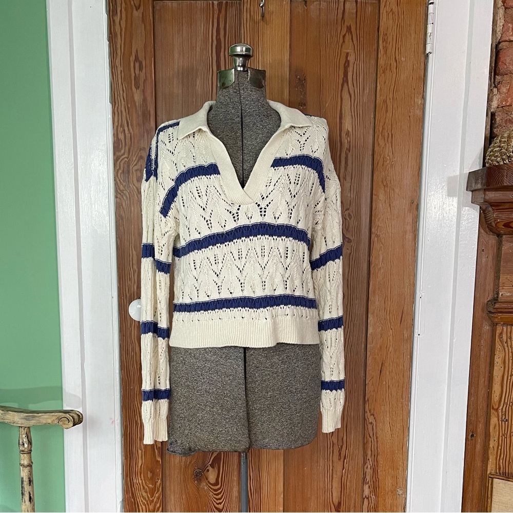 Universal Thread Collard Cropped Knit Sweater ~ S… - image 3